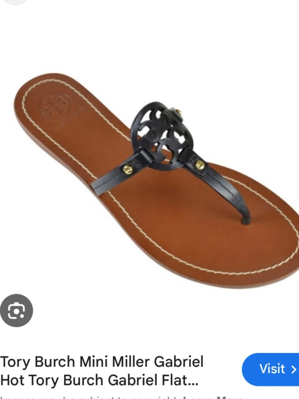 Tory Burch Black Leather Mini Miller Sandal